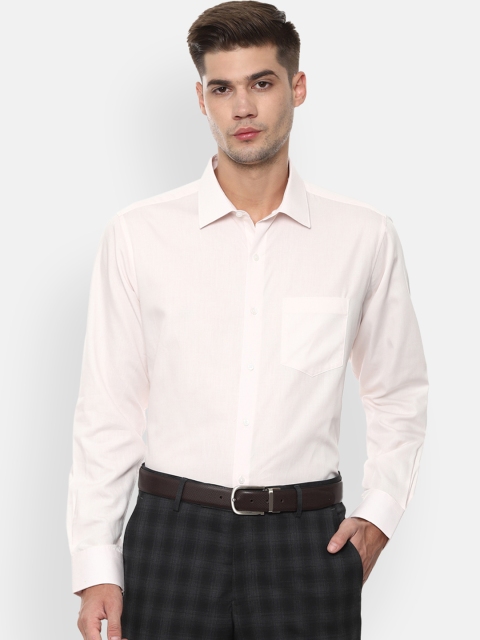 

Van Heusen Men Cream-Coloured Regular Fit Solid Formal Shirt