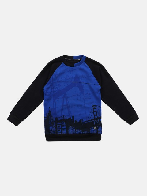 

Lil Tomatoes Boys Blue Printed Sweatshirt