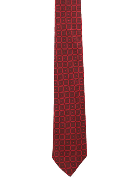

Peter England Maroon Woven Design Broad Tie