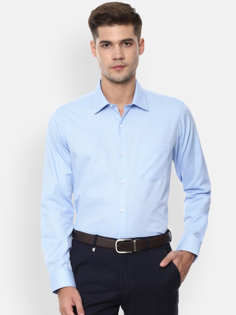 

Van Heusen Men Blue Slim Fit Self Design Formal Shirt