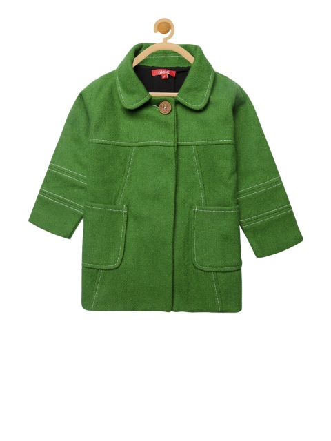 

Olele Girls Green Solid Tailored Jacket