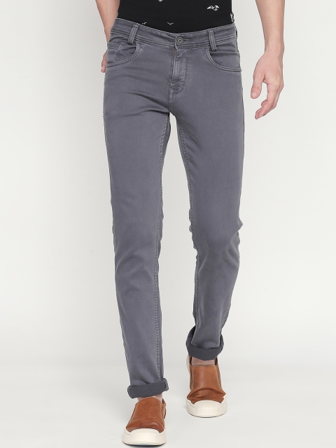 

Mufti Men Grey Slim Fit Solid Regular Trousers