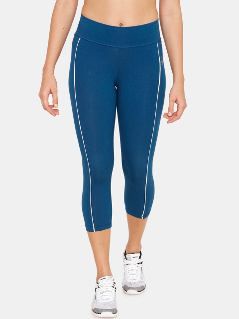 

Zelocity Women Blue Solid Skinny Fit Capris