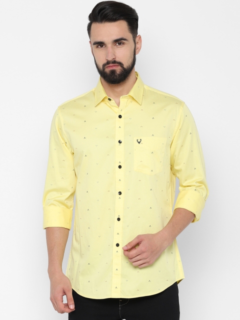 

Allen Solly Men Yellow Slim Fit Printed Casual Shirt