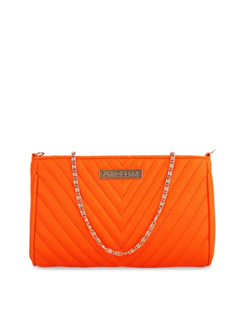 FLYING BERRY Orange Quilted Clutch