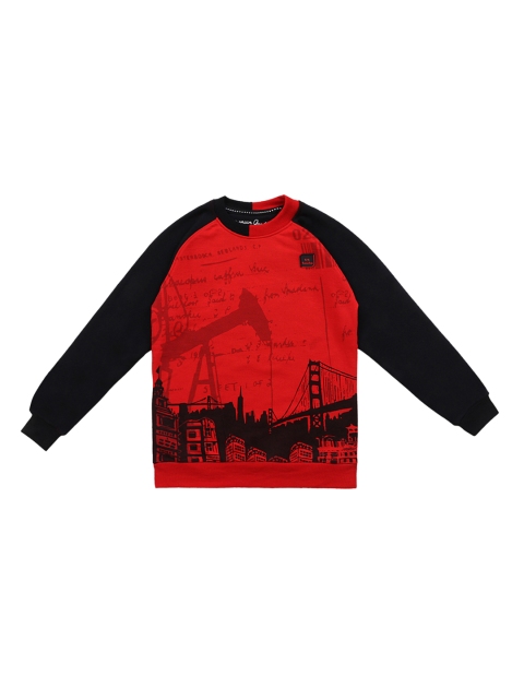 

Lil Tomatoes Boys Red Printed Sweatshirt
