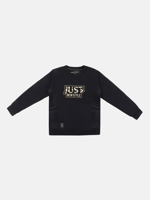

Lil Tomatoes Boys Black Printed Sweatshirt