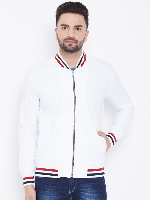 

PORTBLAIR Men White Solid Lightweight Jacket