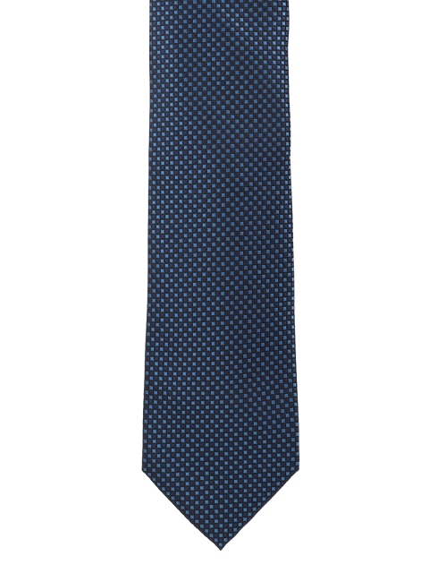 

Peter England Navy Blue Woven Design Broad Tie