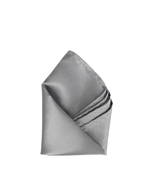 

Calvadoss Men Grey Solid Pocket Square