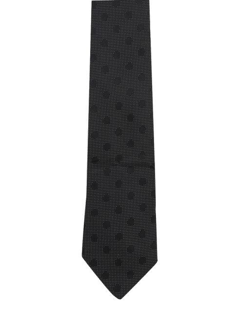

Peter England Black Woven Design Broad Tie