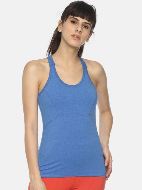 

Soul Space Women Blue Solid Tank Top