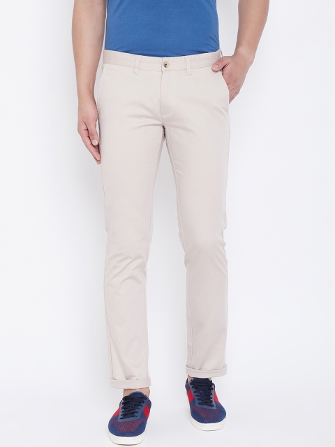 

JUMP USA Men Beige Regular Fit Solid Regular Trousers