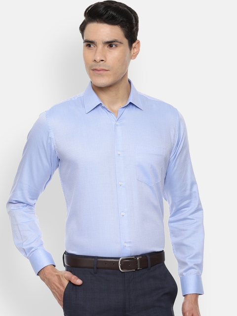 

Van Heusen Men Blue Regular Fit Self Design Formal Shirt