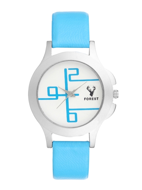 

Hobforestessentials Women White & Blue Analogue Watch FR-268-BL