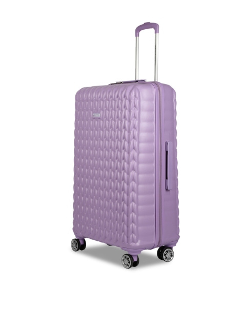 

United Colors of Benetton Lavender 360-Degree Rotation Water Resistant Large Trolley Bag