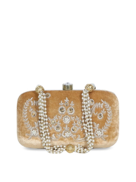 

Diwaah Gold-Toned Embroidered Box Clutch