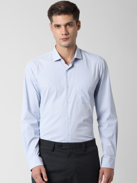 

Peter England Men Blue Slim Fit Printed Formal Shirt
