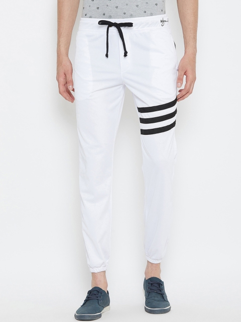 

Wear Your Mind Men White Solid Joggers