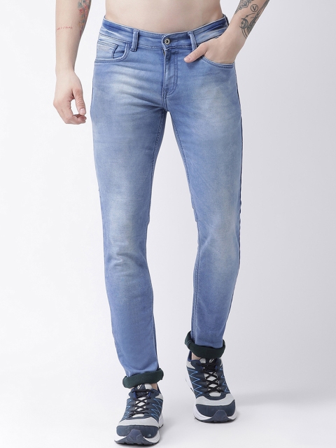 

Rex Straut Jeans Men Blue Slim Fit Mid-Rise Clean Look Jeans