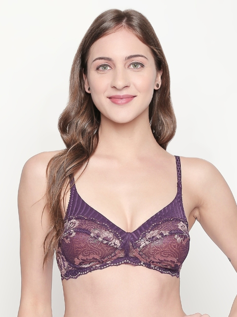 

Lady Love Purple & Beige Solid Non-Wired Non Padded Everyday Bra LLBR8077