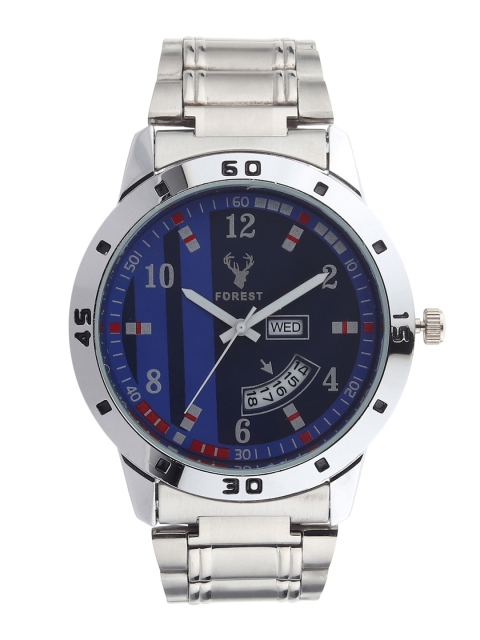 

Hobforestessentials Men Blue & Silver-Toned Analogue Watch FR-277-BL