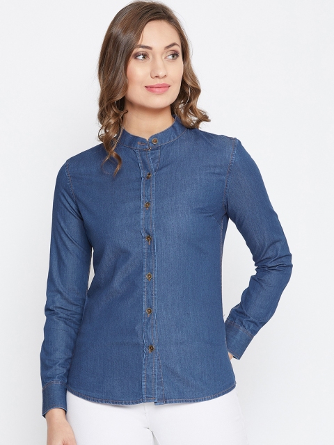 

JUMP USA Women Blue Solid Regular Fit Casual Shirt