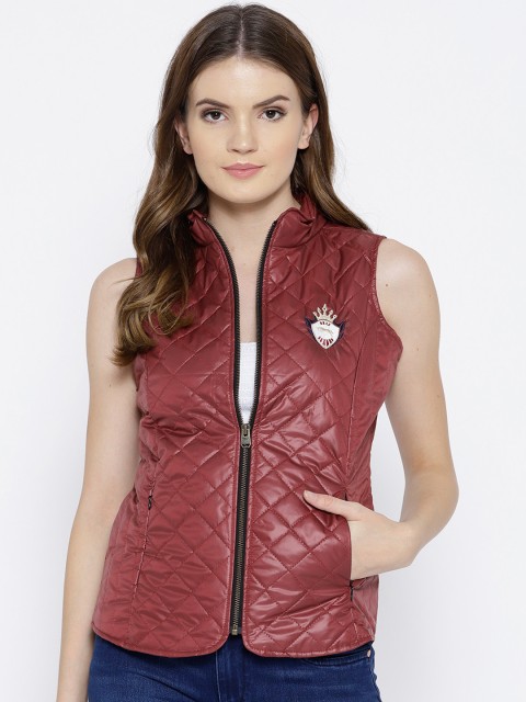 

JUMP USA Women Red Solid Padded Jacket