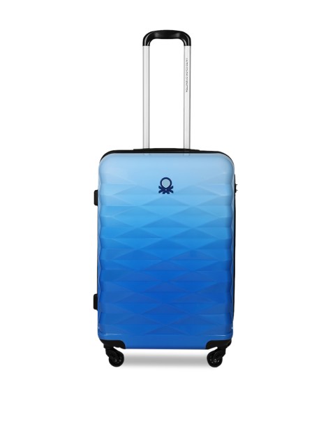 

United Colors of Benetton Unisex Blue Textured Medium Trolley Suitcase