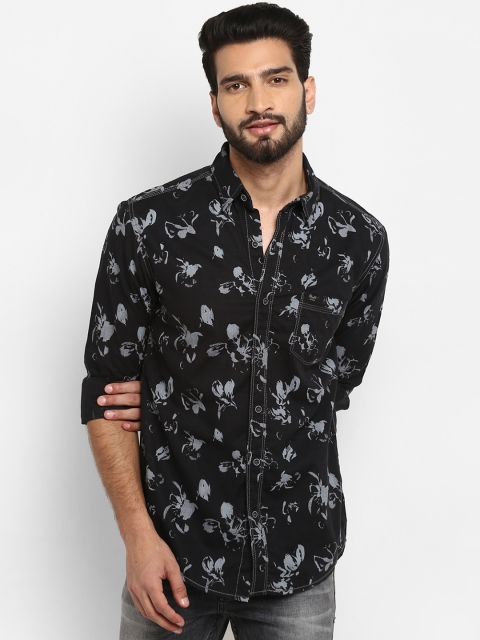 

Mufti Men Black & Grey Slim Fit Printed Casual Shirt