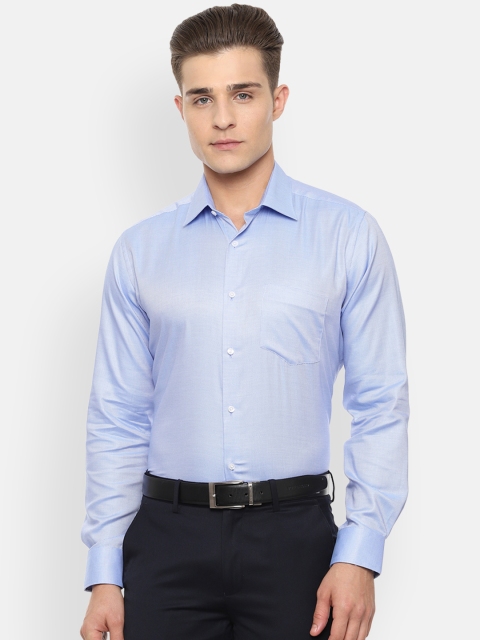 

Van Heusen Men Blue Regular Fit Self Design Formal Shirt