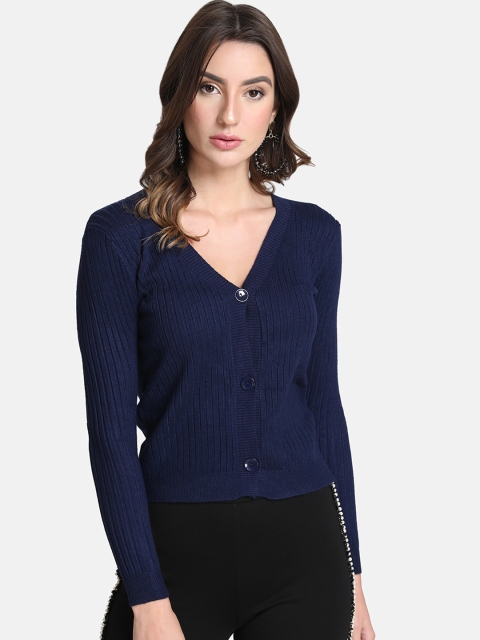 

Kazo Women Navy Blue Solid Sweater