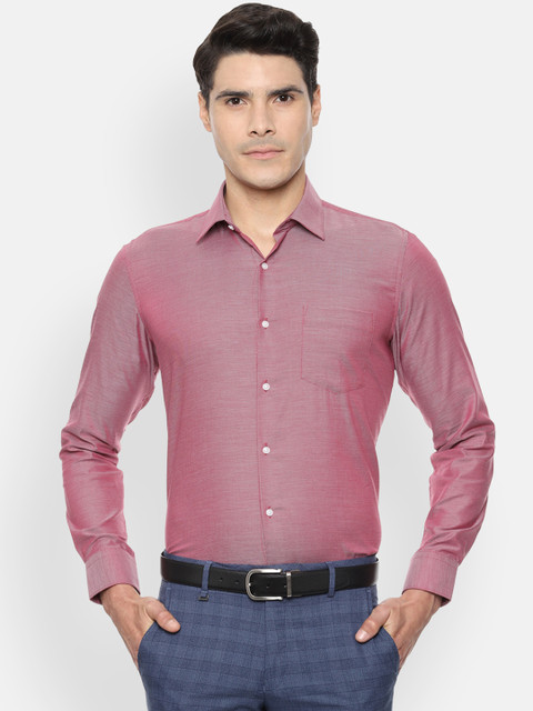 

Van Heusen Men Red Slim Fit Solid Formal Shirt