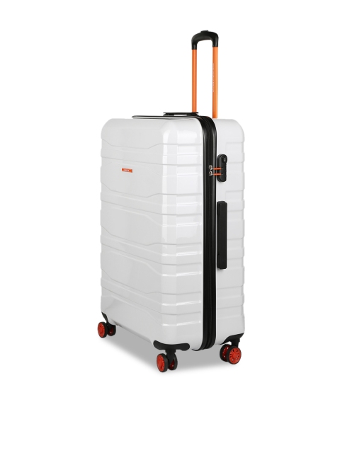 

United Colors of Benetton Unisex White 360-Degree Rotation Large Trolley Suitcase