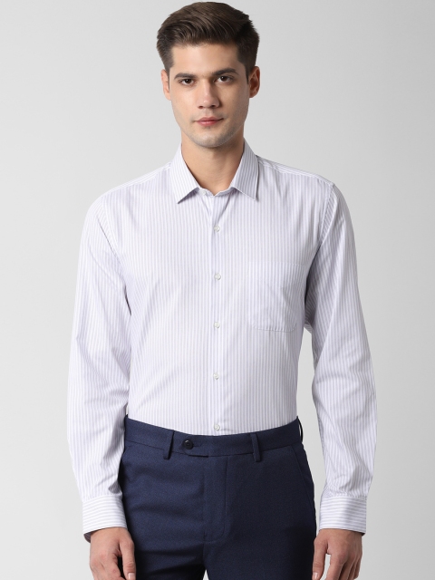 

Peter England Men Blue Striped Slim Fit Formal Shirt