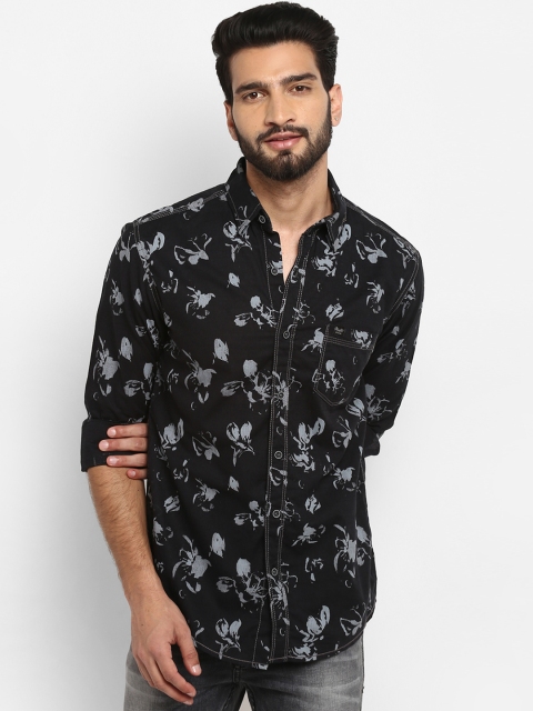 

Mufti Men Black & Grey Slim Fit Printed Casual Shirt