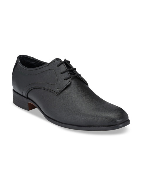 

Fentacia Men Black Solid Formal Derbys