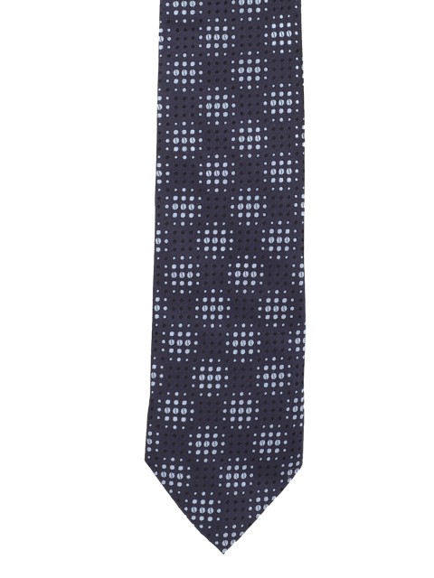 

Peter England Navy Blue Woven Design Broad Tie
