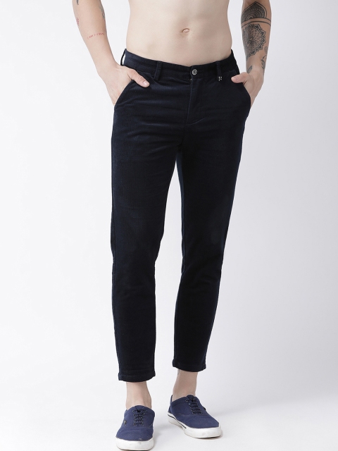 

Rex Straut Jeans Men Navy Blue Smart Slim Fit Solid Regular Trousers