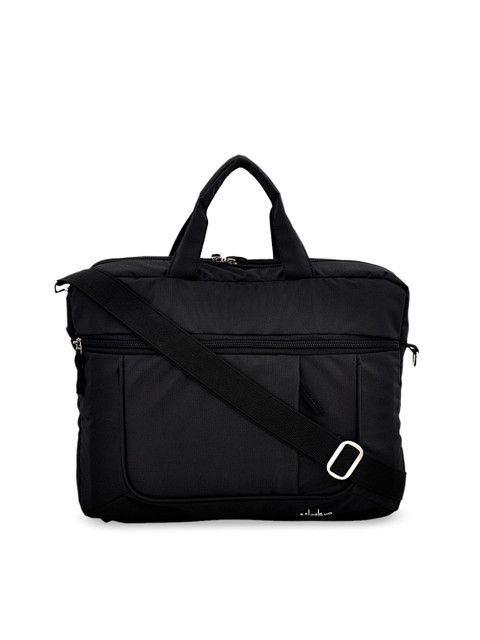 

yelloe Men Black Solid Laptop Bag