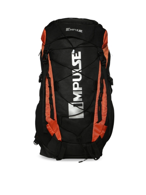 

Impulse Unisex Black & Orange Solid Kings Peak 65 Litres Rucksack