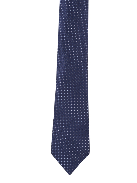 

Peter England Navy Blue Woven Design Broad Tie