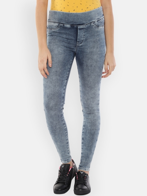 

Allen Solly Woman Blue Slim Fit Mid-Rise Jeggings