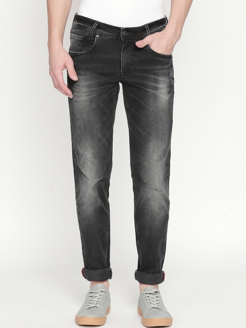 

Mufti Men Charcoal Grey Mid-Rise Clean Look Stretchable Slim Fit Jeans