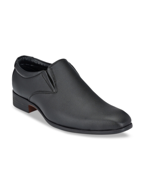 

Fentacia Men Black Solid Formal Slip-Ons