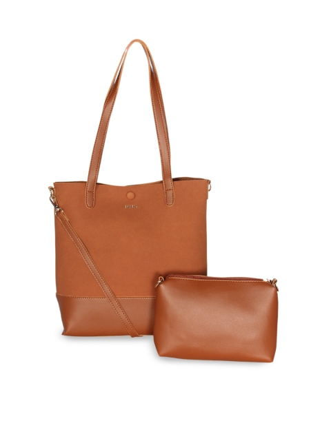 

ESBEDA Tan Brown Solid Shoulder Bag