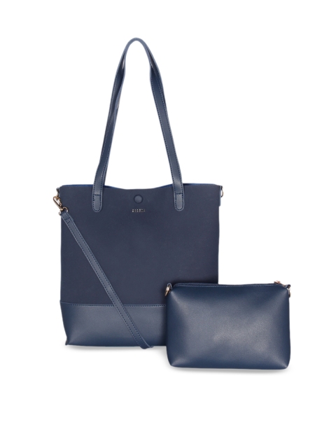 

ESBEDA Blue Solid Shoulder Bag with a Pouch