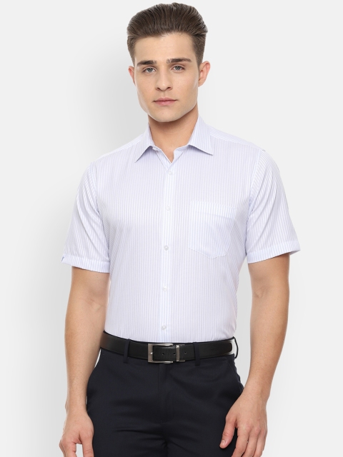 

Van Heusen Men Blue Regular Fit Striped Formal Shirt
