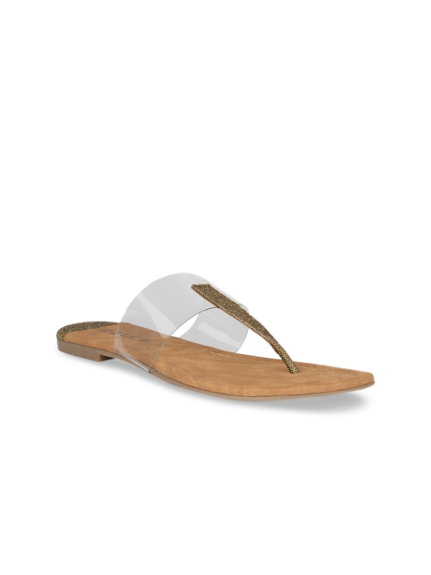 

SOLES champagne T-Strap Flats