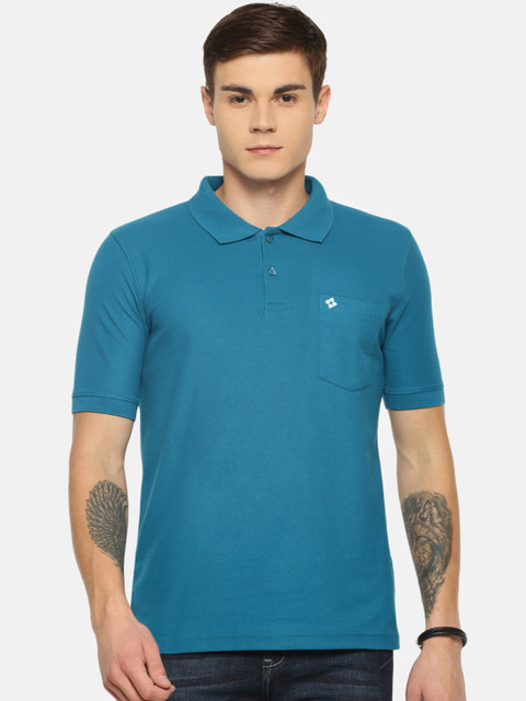 

Dollar Bigboss Men Blue Solid Polo Collar T-shirt
